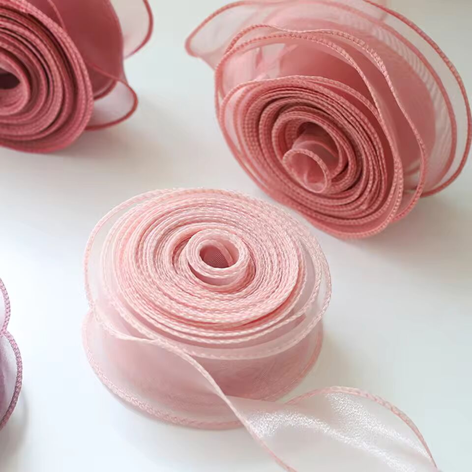 10yards 40mm Fishtail Yarn Chiffon Ribbon Wave Sheer Organza Ribbons for Gift Bouquet Wrapping Cake Wedding Party Decoration